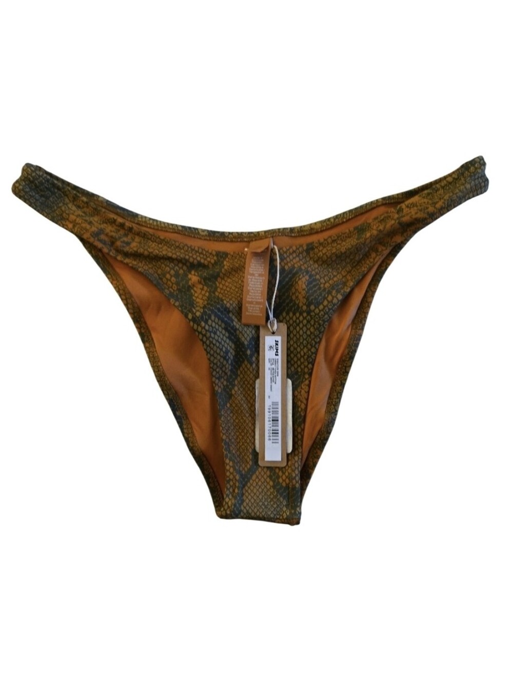 SKIMS Orange Snakeskin Bikini Bottom - Picture 6 of 7
